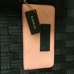 Bebe Coral Wallet with Black Logo